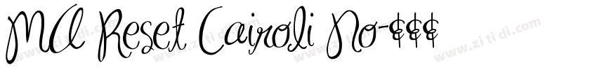 MA Reset Cairoli No字体转换